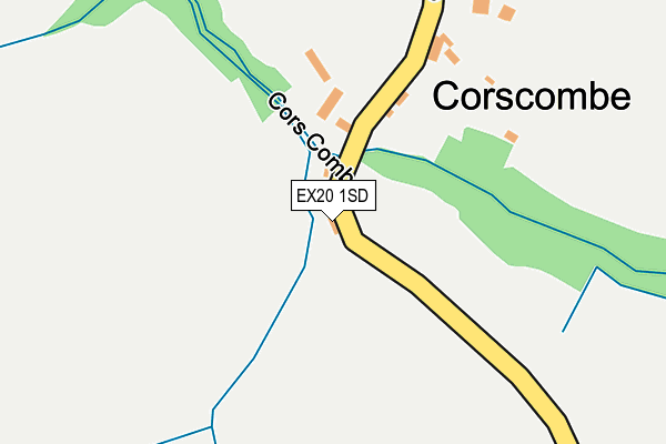 EX20 1SD map - OS OpenMap – Local (Ordnance Survey) EX20 1SD map - OS OpenMap – Local (Ordnance Survey)