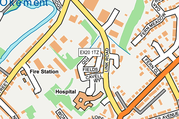 EX20 1TZ map - OS OpenMap – Local (Ordnance Survey) EX20 1TZ map - OS OpenMap – Local (Ordnance Survey)