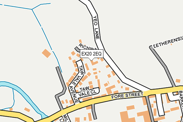 EX20 2EQ map - OS OpenMap – Local (Ordnance Survey) EX20 2EQ map - OS OpenMap – Local (Ordnance Survey)