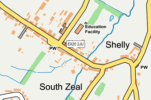 EX20 2JU map - OS OpenMap – Local (Ordnance Survey) EX20 2JU map - OS OpenMap – Local (Ordnance Survey)