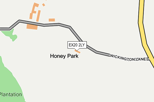 EX20 2LY map - OS OpenMap – Local (Ordnance Survey) EX20 2LY map - OS OpenMap – Local (Ordnance Survey)