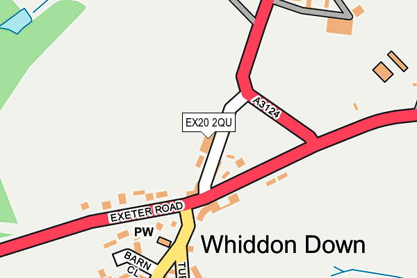 EX20 2QU map - OS OpenMap – Local (Ordnance Survey) EX20 2QU map - OS OpenMap – Local (Ordnance Survey)