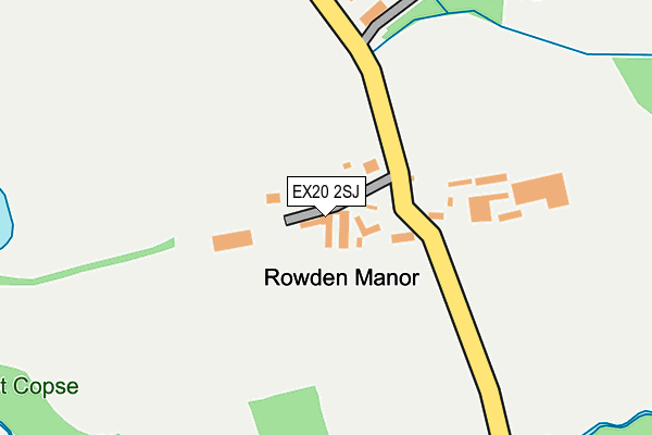EX20 2SJ map - OS OpenMap – Local (Ordnance Survey) EX20 2SJ map - OS OpenMap – Local (Ordnance Survey)