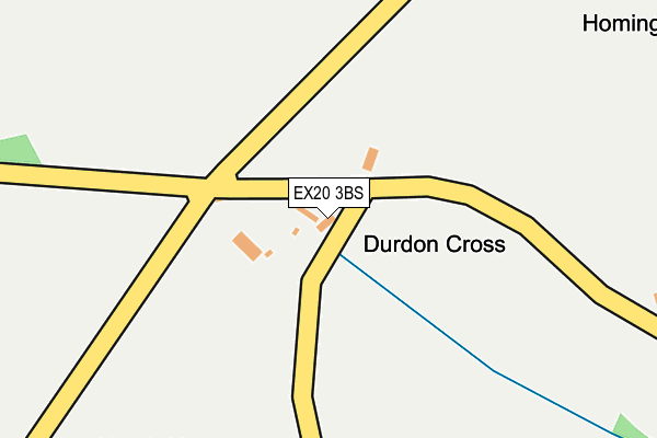 EX20 3BS map - OS OpenMap – Local (Ordnance Survey) EX20 3BS map - OS OpenMap – Local (Ordnance Survey)