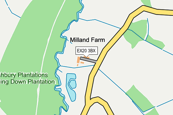 EX20 3BX map - OS OpenMap – Local (Ordnance Survey) EX20 3BX map - OS OpenMap – Local (Ordnance Survey)