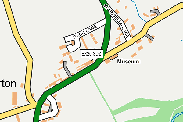 EX20 3DZ map - OS OpenMap – Local (Ordnance Survey) EX20 3DZ map - OS OpenMap – Local (Ordnance Survey)