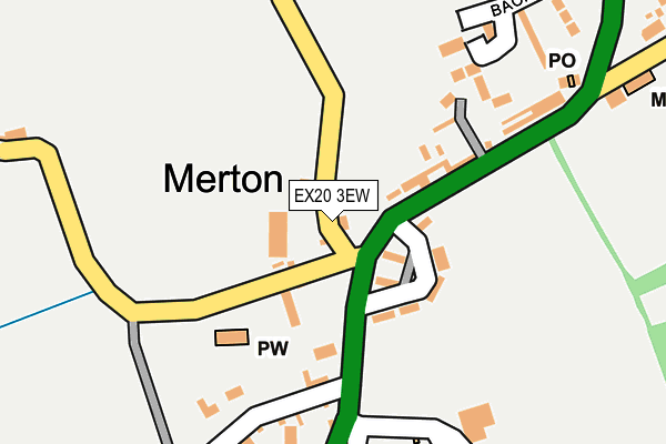 EX20 3EW map - OS OpenMap – Local (Ordnance Survey) EX20 3EW map - OS OpenMap – Local (Ordnance Survey)