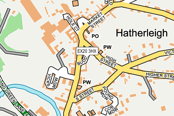 EX20 3HX map - OS OpenMap – Local (Ordnance Survey) EX20 3HX map - OS OpenMap – Local (Ordnance Survey)
