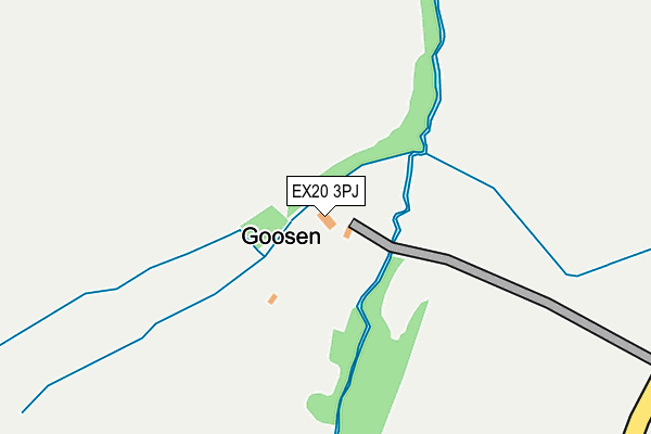EX20 3PJ map - OS OpenMap – Local (Ordnance Survey) EX20 3PJ map - OS OpenMap – Local (Ordnance Survey)