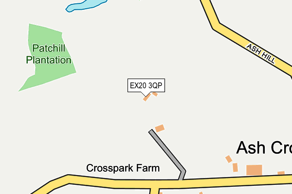 EX20 3QP map - OS OpenMap – Local (Ordnance Survey) EX20 3QP map - OS OpenMap – Local (Ordnance Survey)