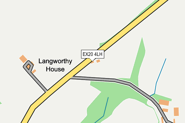 EX20 4LH map - OS OpenMap – Local (Ordnance Survey) EX20 4LH map - OS OpenMap – Local (Ordnance Survey)
