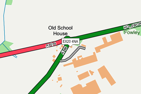 EX20 4NA map - OS OpenMap – Local (Ordnance Survey) EX20 4NA map - OS OpenMap – Local (Ordnance Survey)