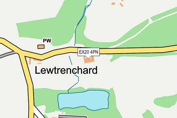 EX20 4PN map - OS OpenMap – Local (Ordnance Survey) EX20 4PN map - OS OpenMap – Local (Ordnance Survey)