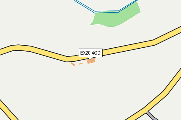 EX20 4QD map - OS OpenMap – Local (Ordnance Survey) EX20 4QD map - OS OpenMap – Local (Ordnance Survey)