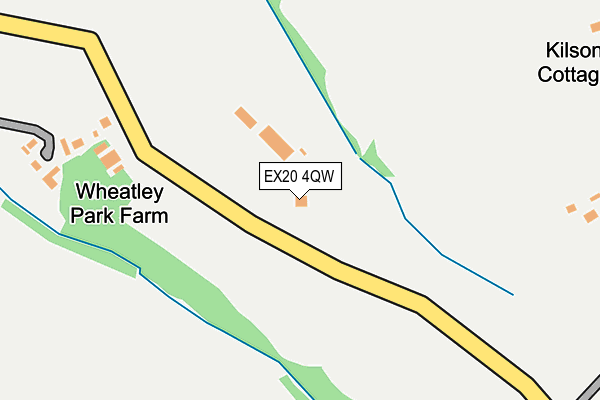 EX20 4QW map - OS OpenMap – Local (Ordnance Survey) EX20 4QW map - OS OpenMap – Local (Ordnance Survey)