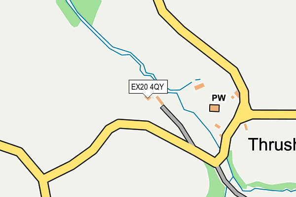 EX20 4QY map - OS OpenMap – Local (Ordnance Survey) EX20 4QY map - OS OpenMap – Local (Ordnance Survey)