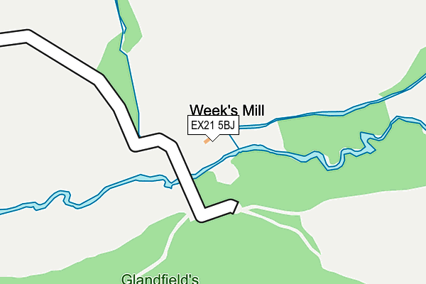 EX21 5BJ map - OS OpenMap – Local (Ordnance Survey) EX21 5BJ map - OS OpenMap – Local (Ordnance Survey)