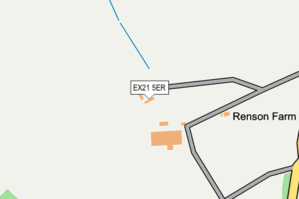 EX21 5ER map - OS OpenMap – Local (Ordnance Survey) EX21 5ER map - OS OpenMap – Local (Ordnance Survey)