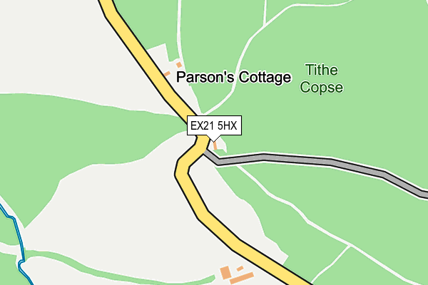 EX21 5HX map - OS OpenMap – Local (Ordnance Survey)
