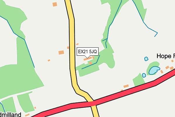EX21 5JQ map - OS OpenMap – Local (Ordnance Survey) EX21 5JQ map - OS OpenMap – Local (Ordnance Survey)