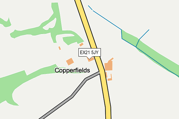 EX21 5JY map - OS OpenMap – Local (Ordnance Survey) EX21 5JY map - OS OpenMap – Local (Ordnance Survey)