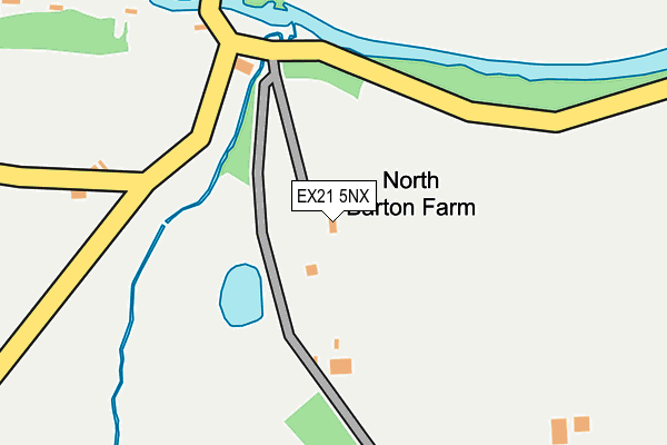 EX21 5NX map - OS OpenMap – Local (Ordnance Survey) EX21 5NX map - OS OpenMap – Local (Ordnance Survey)