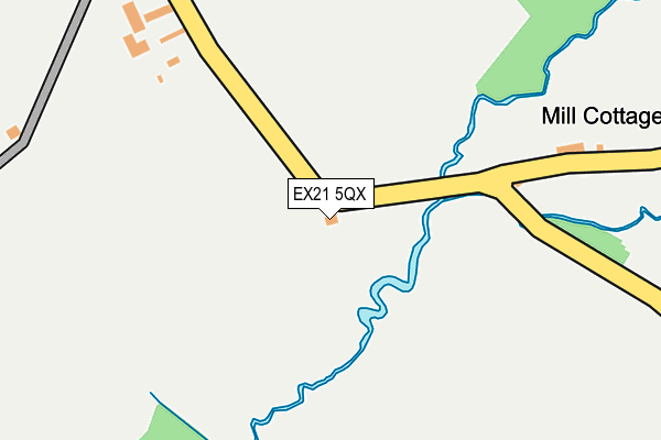 EX21 5QX map - OS OpenMap – Local (Ordnance Survey) EX21 5QX map - OS OpenMap – Local (Ordnance Survey)