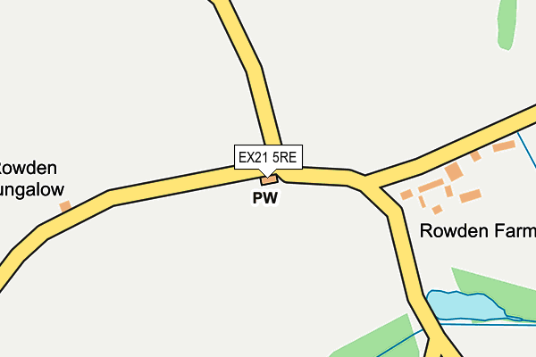 EX21 5RE map - OS OpenMap – Local (Ordnance Survey) EX21 5RE map - OS OpenMap – Local (Ordnance Survey)