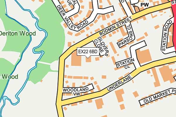 EX22 6BD map - OS OpenMap – Local (Ordnance Survey) EX22 6BD map - OS OpenMap – Local (Ordnance Survey)
