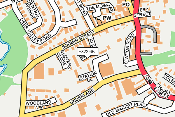 EX22 6BJ map - OS OpenMap – Local (Ordnance Survey) EX22 6BJ map - OS OpenMap – Local (Ordnance Survey)