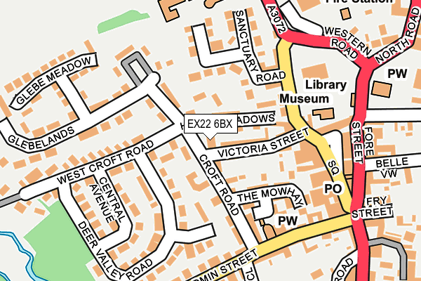 EX22 6BX map - OS OpenMap – Local (Ordnance Survey) EX22 6BX map - OS OpenMap – Local (Ordnance Survey)