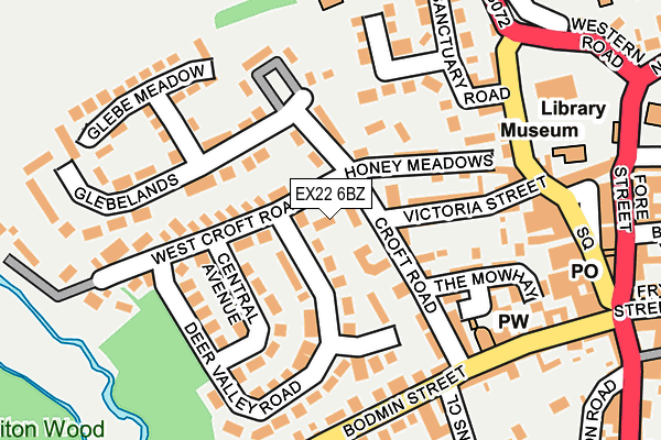 EX22 6BZ map - OS OpenMap – Local (Ordnance Survey) EX22 6BZ map - OS OpenMap – Local (Ordnance Survey)
