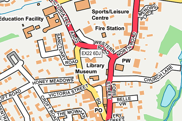 EX22 6DJ map - OS OpenMap – Local (Ordnance Survey) EX22 6DJ map - OS OpenMap – Local (Ordnance Survey)