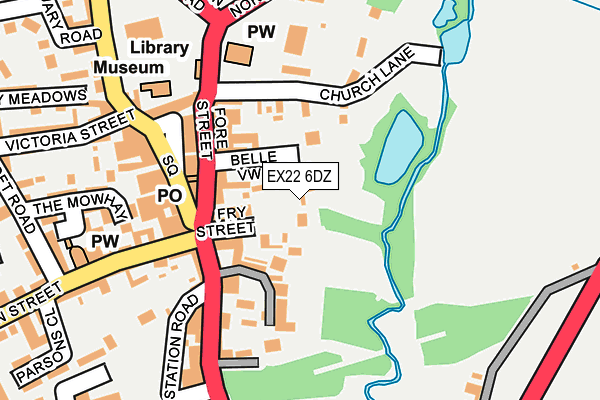 EX22 6DZ map - OS OpenMap – Local (Ordnance Survey) EX22 6DZ map - OS OpenMap – Local (Ordnance Survey)
