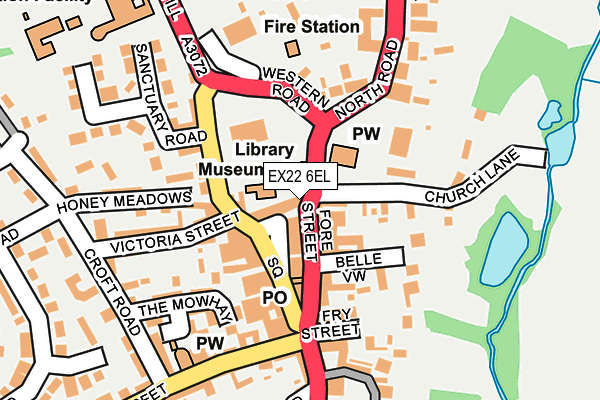 EX22 6EL map - OS OpenMap – Local (Ordnance Survey) EX22 6EL map - OS OpenMap – Local (Ordnance Survey)