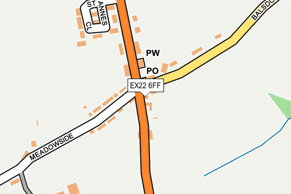 EX22 6FF map - OS OpenMap – Local (Ordnance Survey) EX22 6FF map - OS OpenMap – Local (Ordnance Survey)