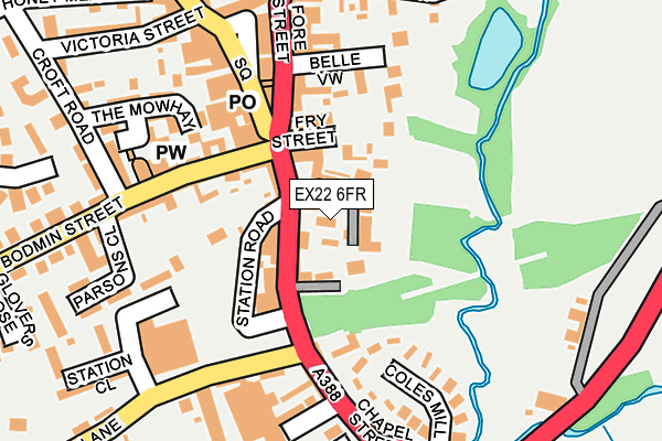 EX22 6FR map - OS OpenMap – Local (Ordnance Survey) EX22 6FR map - OS OpenMap – Local (Ordnance Survey)