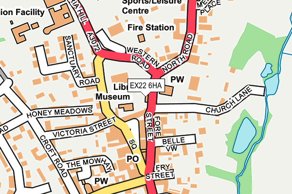 EX22 6HA map - OS OpenMap – Local (Ordnance Survey) EX22 6HA map - OS OpenMap – Local (Ordnance Survey)