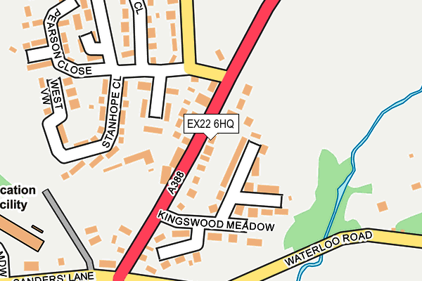 EX22 6HQ map - OS OpenMap – Local (Ordnance Survey)