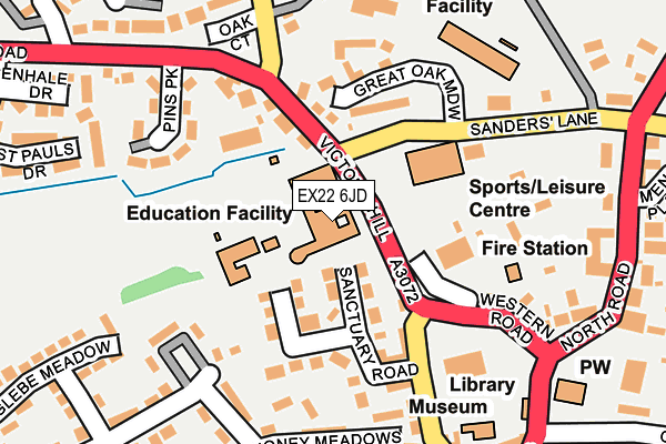 EX22 6JD map - OS OpenMap – Local (Ordnance Survey) EX22 6JD map - OS OpenMap – Local (Ordnance Survey)