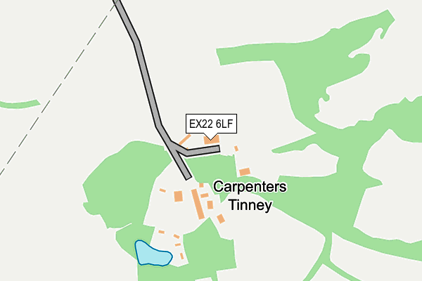 EX22 6LF map - OS OpenMap – Local (Ordnance Survey)