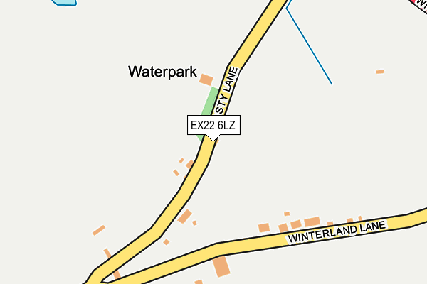 EX22 6LZ map - OS OpenMap – Local (Ordnance Survey) EX22 6LZ map - OS OpenMap – Local (Ordnance Survey)