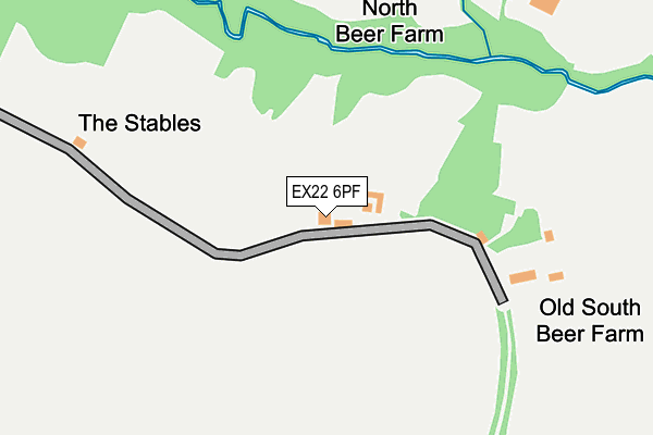 EX22 6PF map - OS OpenMap – Local (Ordnance Survey) EX22 6PF map - OS OpenMap – Local (Ordnance Survey)
