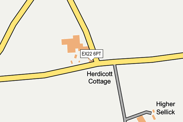 EX22 6PT map - OS OpenMap – Local (Ordnance Survey) EX22 6PT map - OS OpenMap – Local (Ordnance Survey)