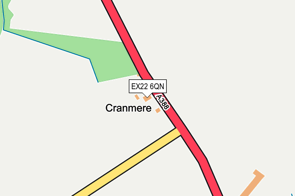 EX22 6QN map - OS OpenMap – Local (Ordnance Survey)