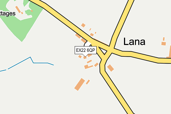 EX22 6QP map - OS OpenMap – Local (Ordnance Survey) EX22 6QP map - OS OpenMap – Local (Ordnance Survey)