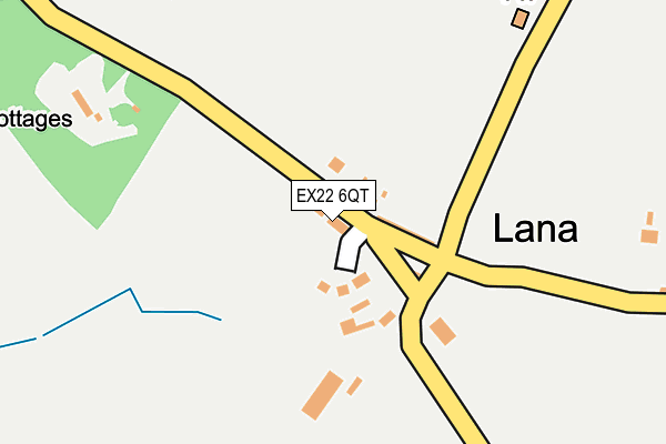 EX22 6QT map - OS OpenMap – Local (Ordnance Survey) EX22 6QT map - OS OpenMap – Local (Ordnance Survey)
