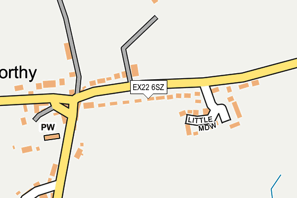 EX22 6SZ map - OS OpenMap – Local (Ordnance Survey) EX22 6SZ map - OS OpenMap – Local (Ordnance Survey)