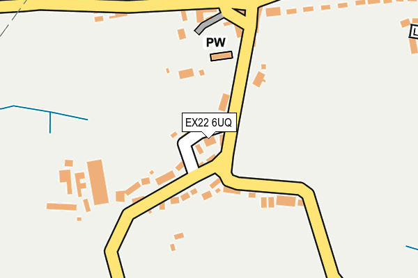 EX22 6UQ map - OS OpenMap – Local (Ordnance Survey)