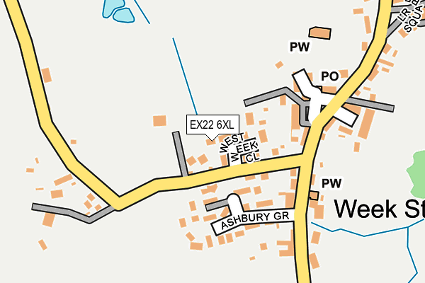 EX22 6XL map - OS OpenMap – Local (Ordnance Survey) EX22 6XL map - OS OpenMap – Local (Ordnance Survey)